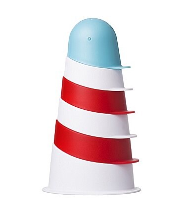 Image of Ubbi Lighthouse Stacking Cups Bath Toy