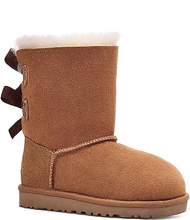 Image of UGG Girls' Bailey Bow II Suede Water Resistant Family Matching Boots (Youth)