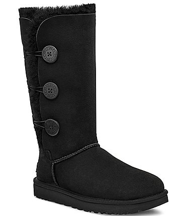 Image of UGG Bailey Suede Button Triplet II Water-Repellent Tall Boots