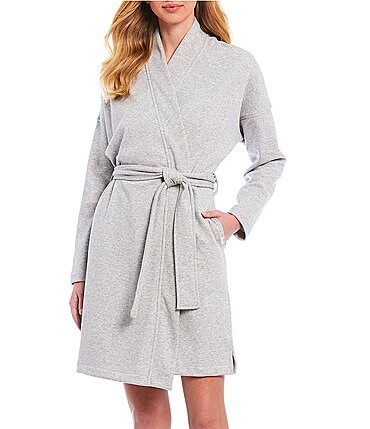 Image of UGG® Braelyn II Solid Knit Fleece Short Wrap Cozy Robe
