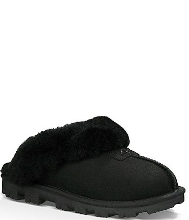 Image of UGG Coquette Suede Signature Logo Detail Cold Weather Slippers