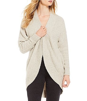 Image of UGG® Fremont Fluffy Sweater Knit Open Front Long Sleeve Lounge Cardigan