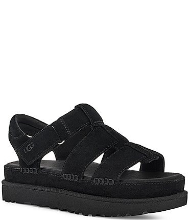 Image of UGG Goldenstar Suede Strap Platform Sandals