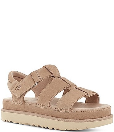 Image of UGG Goldenstar Suede Strap Platform Sandals