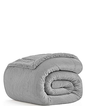 Image of UGG Heidi Embossed Leopard Pattern Plush Flannel Throw Blanket