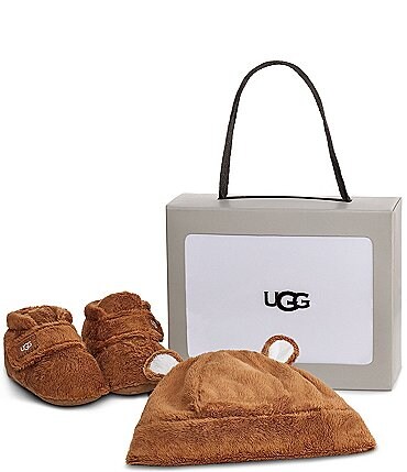 Image of UGG® Kid's Bixbee And Beanie Crib Shoes Gift Set (Infant)