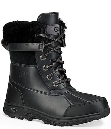 Image of UGG Kids' Butte II Waterproof Leather Cold Weather Boots (Youth)