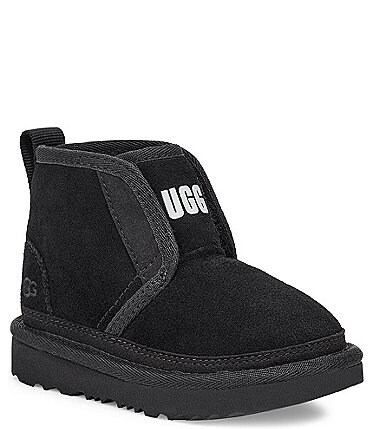 Image of UGG® Kids' Neumel EZ-Fit Suede Logo Detail Boots (Infant)