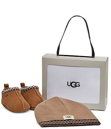 Image of UGG® Kids' Tasman And Beanie Crib Shoe Gift Set (Infant)