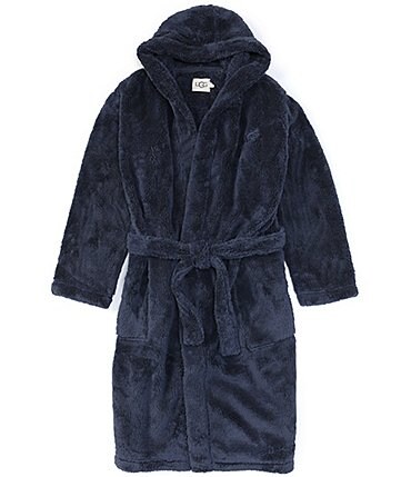 Image of UGG® Loungewear Beckett Long-Sleeve Faux-Sherpa Hooded Robe
