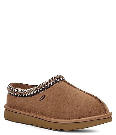 Image of UGG Women's Tasman Suede Embroidered Clog Slippers