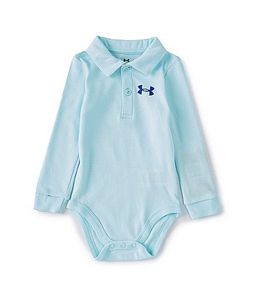 Image of Under Armour Baby Boys' Newborn-12 Months Long-Sleeve Polo Bodysuit