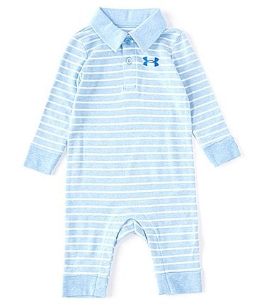 Image of Under Armour Baby Boys Newborn-18 Months Stripe Polo Coverall