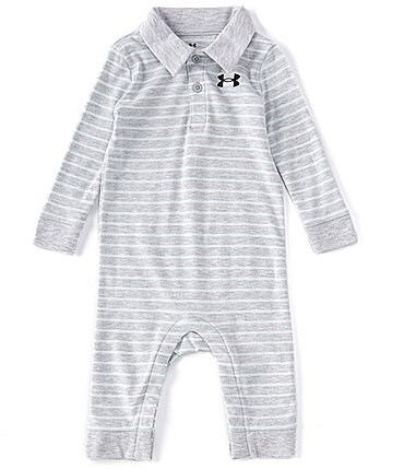 Image of Under Armour Baby Boys Newborn-18 Months Stripe Polo Coverall