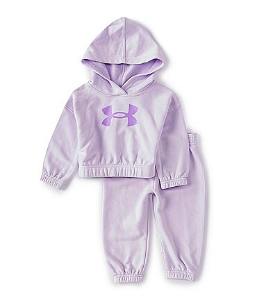 Image of Under Armour Baby Girls Newborn-24 Months Reset Hoodie & Jogger Pants Set