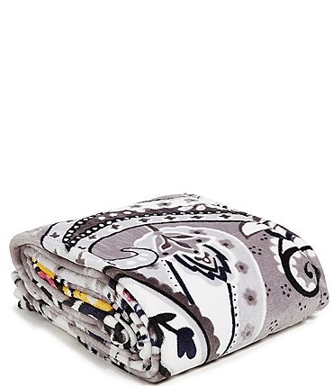 Image of Vera Bradley Disney Collection Mickey Mouse Piccadilly Paisley Plush Throw Blanket