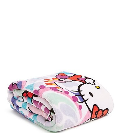 Image of Vera Bradley Hello Kitty Paisley Plush Throw Blanket