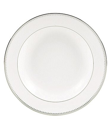 Image of Vera Wang by Wedgwood Grosgrain Striped & Dotted Bone China Rimmed Soup Bowl