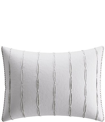 Image of Vera Wang Charcoal Vines Gathered Pleats Breakfast Pillow