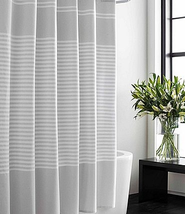 Image of Vera Wang Seersucker Stripe Shower Curtain