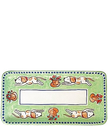 Image of VIETRI Campagna Cane Dog Print Rectangular Platter