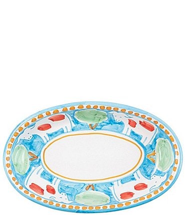 Image of VIETRI Campagna Mucca Cow Print Small Oval Tray