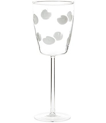 Image of VIETRI Drop Collection Dotted Wine Glass