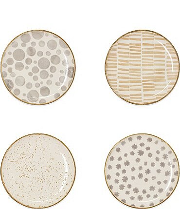 Image of VIETRI Earth Assorted Cocktail Plates Set of 4