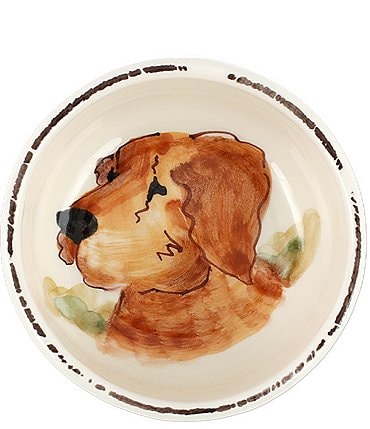 Image of VIETRI Festive Fall Wildlife Hunting Dog Condiment Bowl