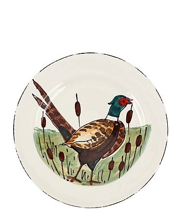 Image of VIETRI Festive Fall Wildlife Pheasant Salad Plate