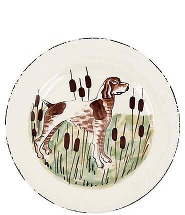 Image of VIETRI Festive Fall Wildlife Spaniel Dinner Plate