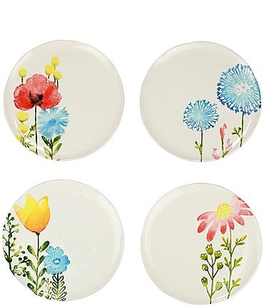 Image of VIETRI Fiori di Campo Assorted Salad Plates, Set of 4