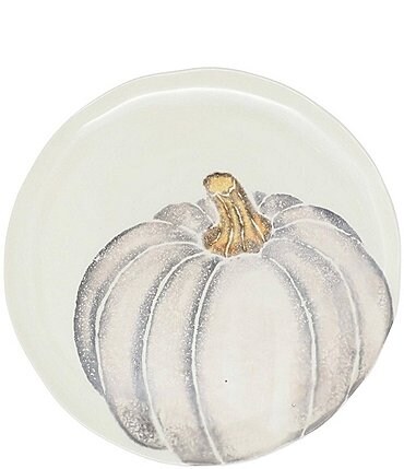 Image of VIETRI Harvest Pumpkins Grey Medium Salad Plate