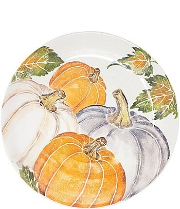 Image of VIETRI Harvest Pumpkins Large Serving Bowl with Assorted Pumpkins