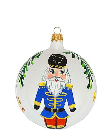 Image of VIETRI Holiday Blue Nutcracker Ornament
