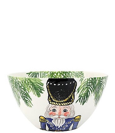 Image of VIETRI Holiday Nutcrackers Collection Deep Serving Bowl
