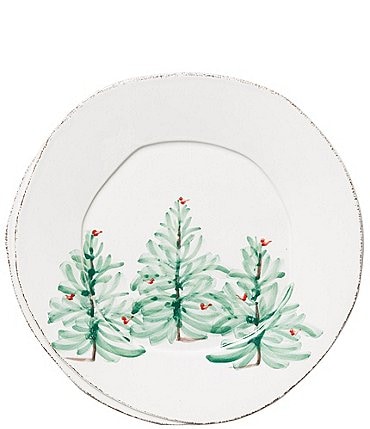 Image of VIETRI Lastra Holiday Christmas Tree European Dinner Plate