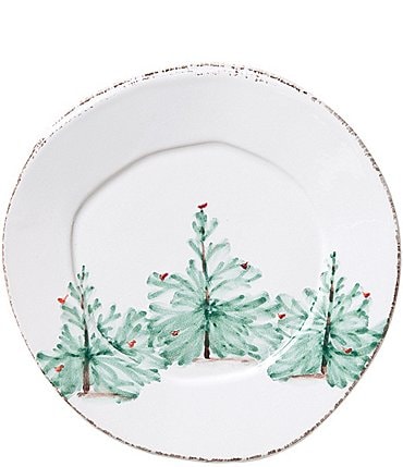 Image of VIETRI Lastra Holiday Christmas Tree Salad Plate