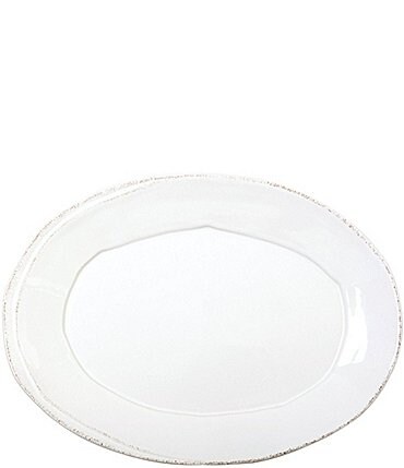 Image of VIETRI Lastra White Small Oval Platter