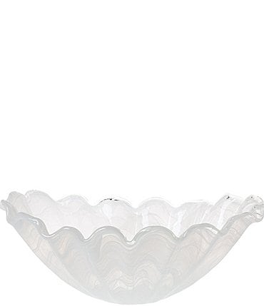 Image of VIETRI Onda Glass Large Blown Glass Centerpiece Bowl