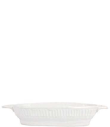 Image of VIETRI Pietra Serena Handled Oval Bowl