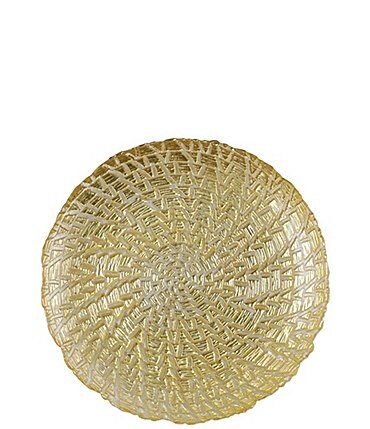 Image of VIETRI Rufolo Glass Gold Crocodile Salad Plate