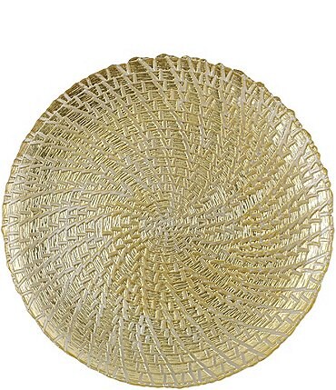 Image of VIETRI Rufolo Glass Gold Crocodile Service Plate/Charger