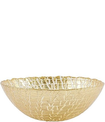 Image of VIETRI Rufolo Glass Gold Crocodile Small Bowl
