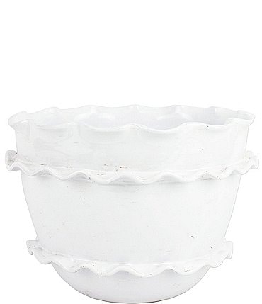 Image of VIETRI Rustic Garden Ruffle Round Planter