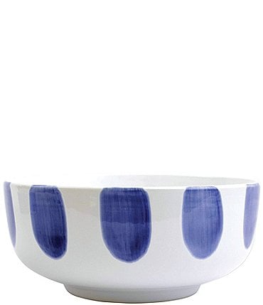 Image of VIETRI Santorini Dot Large Footed Serving Bowl