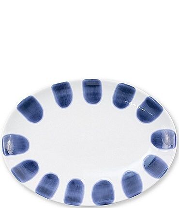 Image of VIETRI Santorini Dot Small Oval Platter