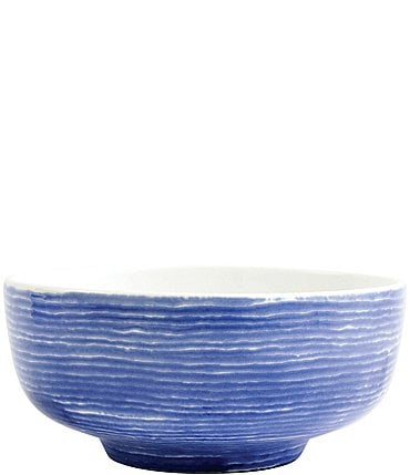 Image of VIETRI Santorni Stripe Medium Footed Serving Bowl