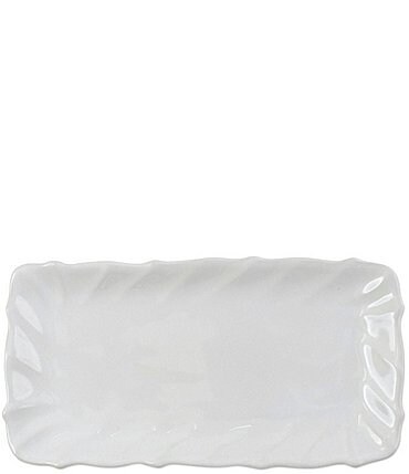 Image of VIETRI Incanto Stone Ruffle Rectangular Tray