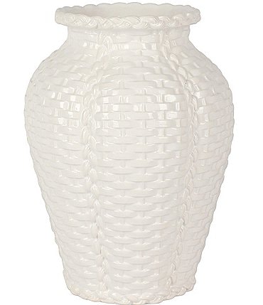 Image of VIETRI Tessere Basketweave Medium Vase